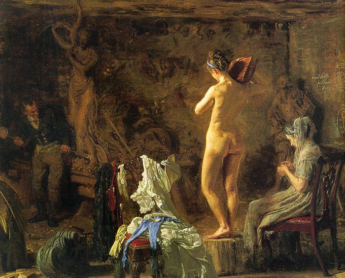 Thomas Eakins William Rush Carving his Allegorical Figure of the Schuylkill River oil painting image